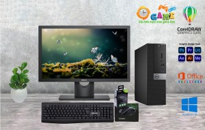 Bộ Máy Dell: CPU i5 - 9500 + ram 8 Gb + Ssd 256 Gb + Màn Hình 22 inch DELL