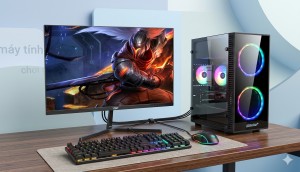 Thùng CPU : Core i5 8500 /ram 16 gb /ssd 256 / vga 1050 và Màn Hình 27 inch