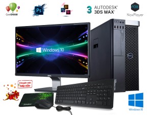 Dell Precision T3610: Xeon E5-2680 + 32GB + SSD 512 Gb + Vga 1050TI 4Gb + Màn Hình 24 inch