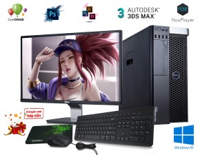 Dell Precision T3610: Xeon E5-2680 + 32GB + SSD 256 Gb + Vga 1050 2Gb + Màn Hình 24 inch