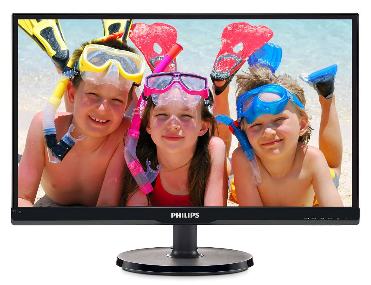LCD 22'' Philips 226V6 IPS (Không Viền)